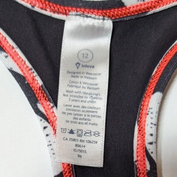 Iviva Racerback Tank Top Allover Print Athletic Activewear Sporty - Picture 4 of 5